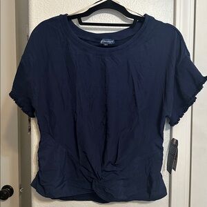 Democracy Navy Short Sleeve Top